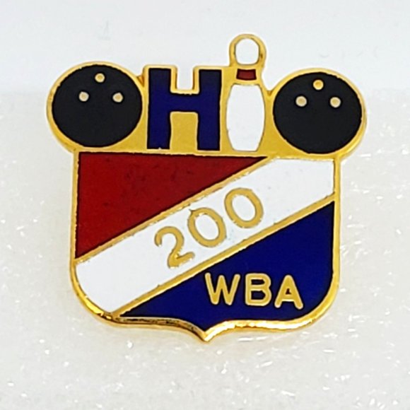 Vintage Ohio Women's Inter-City Bowling League 200 Score Lapel Pin Pinback - Picture 3 of 7